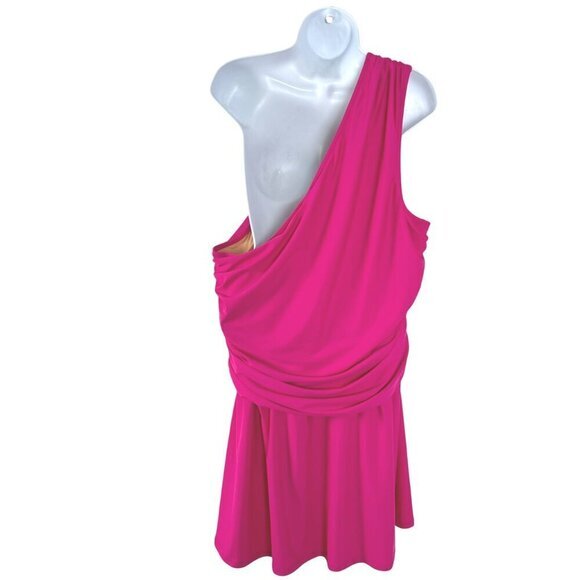 J.‎ Crew Ruched One Shoulder Swim Dress Womens Size 22 Fuchsia Pink NWT SW-1993 - Picture 4 of 13